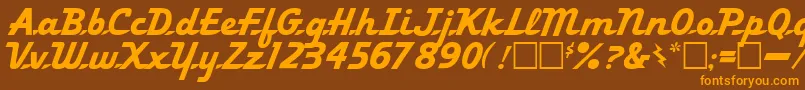 Ol Font – Orange Fonts on Brown Background