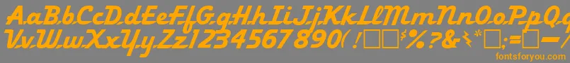 Ol Font – Orange Fonts on Gray Background