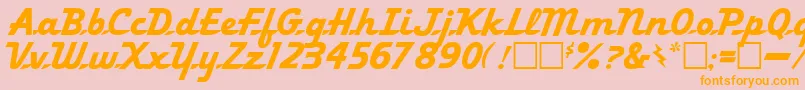 Ol Font – Orange Fonts on Pink Background