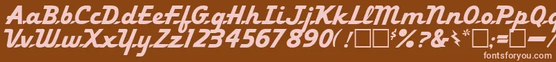Ol Font – Pink Fonts on Brown Background