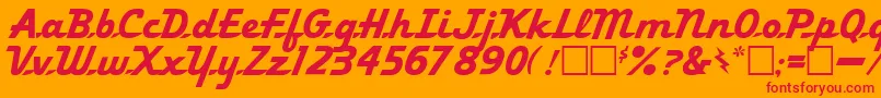 Ol Font – Red Fonts on Orange Background