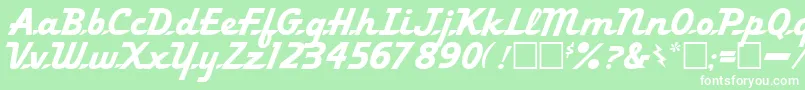 フォントOl – 緑の背景に白い文字