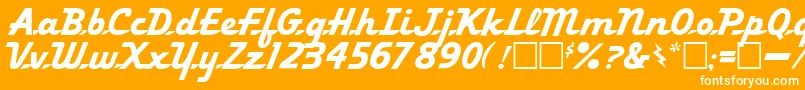 Ol Font – White Fonts on Orange Background