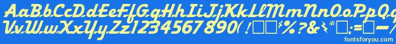 Ol Font – Yellow Fonts on Blue Background
