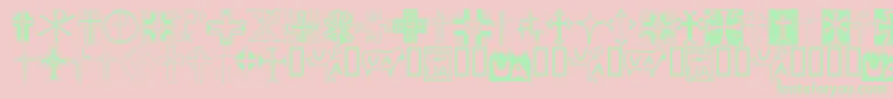 ChristianCrossesIi Font – Green Fonts on Pink Background