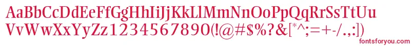 Ellingtonmtstd-Schriftart – Rote Schriften auf weißem Hintergrund