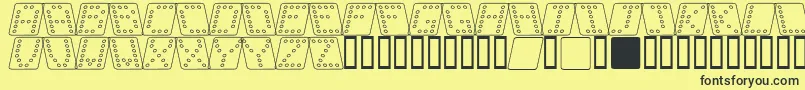 Police DominoSquareKursivOmrids – polices noires sur fond jaune