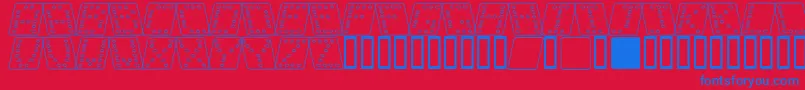 DominoSquareKursivOmrids Font – Blue Fonts on Red Background