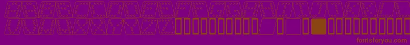 DominoSquareKursivOmrids Font – Brown Fonts on Purple Background