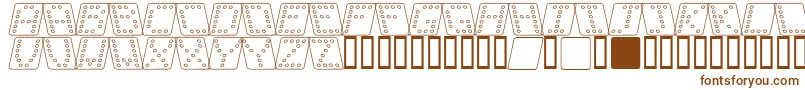 fuente DominoSquareKursivOmrids – Fuentes Marrones Sobre Fondo Blanco