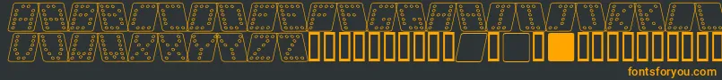 Police DominoSquareKursivOmrids – polices orange sur fond noir