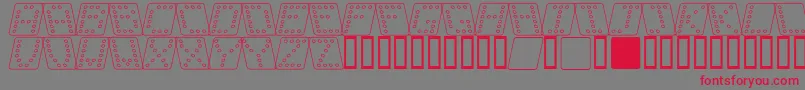 DominoSquareKursivOmrids Font – Red Fonts on Gray Background