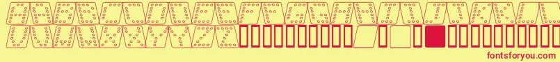 fuente DominoSquareKursivOmrids – Fuentes Rojas Sobre Fondo Amarillo