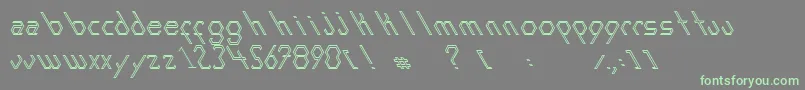 ExansInline Font – Green Fonts on Gray Background