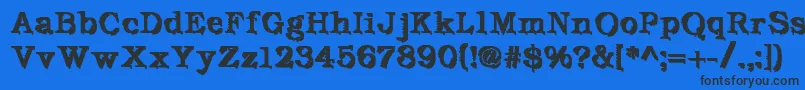 DeFutura Font – Black Fonts on Blue Background