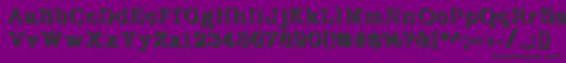 フォントDeFutura – 紫の背景に黒い文字