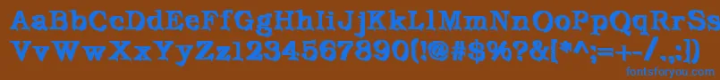 DeFutura Font – Blue Fonts on Brown Background