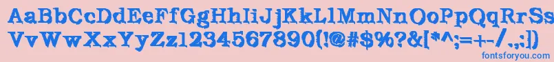 DeFutura Font – Blue Fonts on Pink Background