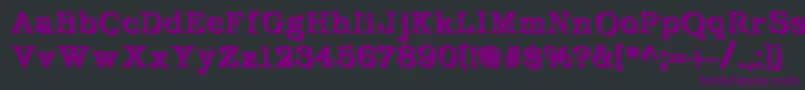 Шрифт DeFutura – фиолетовые шрифты на чёрном фоне