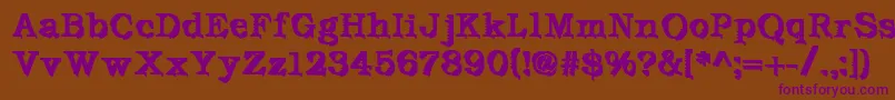 Шрифт DeFutura – фиолетовые шрифты на коричневом фоне