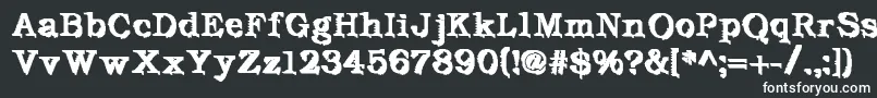 DeFutura-fontti – valkoiset fontit mustalla taustalla