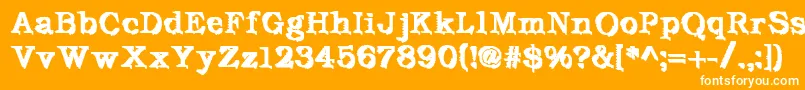 DeFutura Font – White Fonts on Orange Background