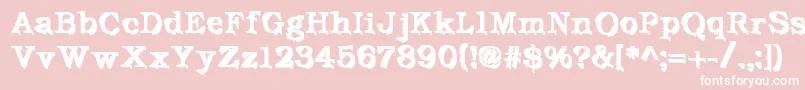 DeFutura Font – White Fonts on Pink Background