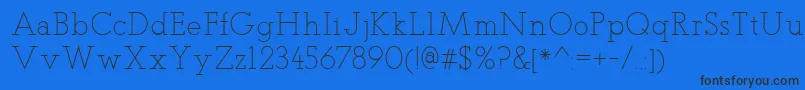 TeletexLight Font – Black Fonts on Blue Background