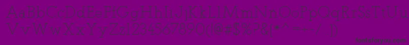 TeletexLight Font – Black Fonts on Purple Background