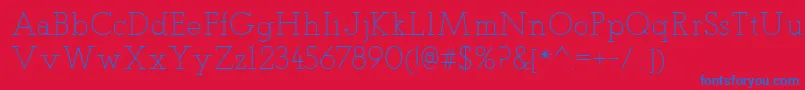 fuente TeletexLight – Fuentes Azules Sobre Fondo Rojo