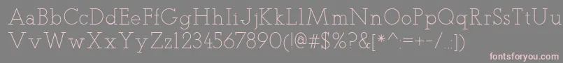 TeletexLight Font – Pink Fonts on Gray Background