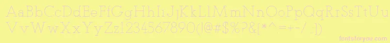 TeletexLight Font – Pink Fonts on Yellow Background