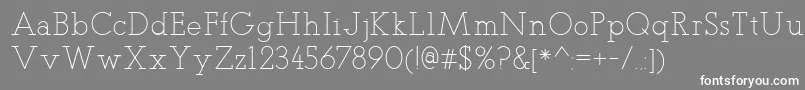 TeletexLight Font – White Fonts on Gray Background