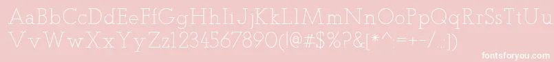 TeletexLight Font – White Fonts on Pink Background