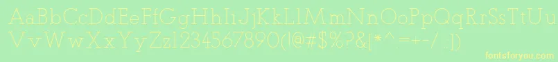 TeletexLight Font – Yellow Fonts on Green Background