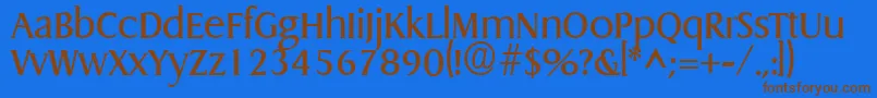 GriffonRegular Font – Brown Fonts on Blue Background