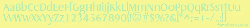 GriffonRegular Font – Green Fonts on Yellow Background