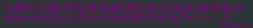 Czcionka GriffonRegular – fioletowe czcionki na czarnym tle