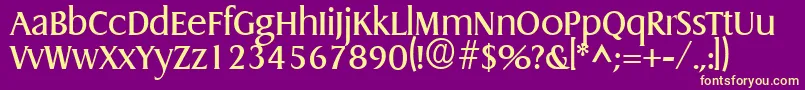 GriffonRegular Font – Yellow Fonts on Purple Background