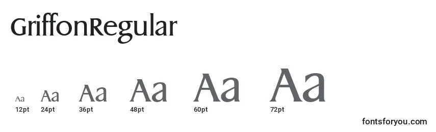 GriffonRegular Font Sizes