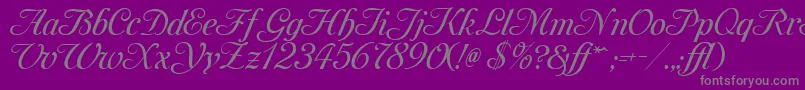 MonAmourOneMedium Font – Gray Fonts on Purple Background