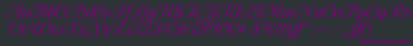 MonAmourOneMedium Font – Purple Fonts on Black Background