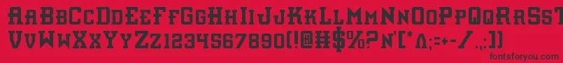 Interceptorc Font – Black Fonts on Red Background