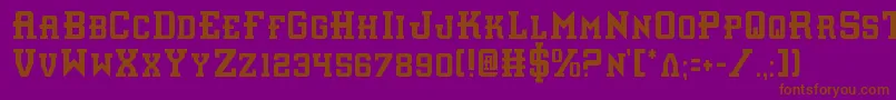 Interceptorc Font – Brown Fonts on Purple Background