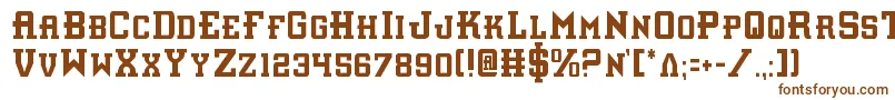 Interceptorc-fontti – ruskeat fontit valkoisella taustalla