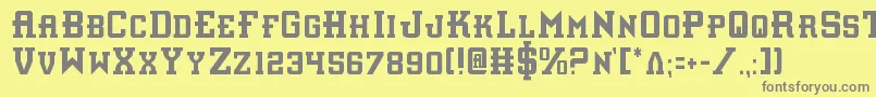 Interceptorc Font – Gray Fonts on Yellow Background