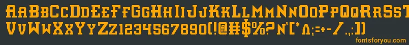 Interceptorc Font – Orange Fonts on Black Background