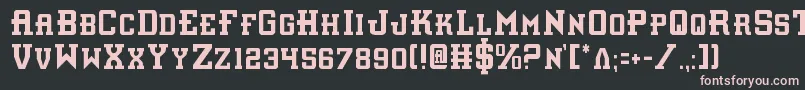 Interceptorc Font – Pink Fonts on Black Background