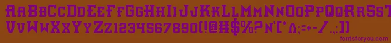 Interceptorc Font – Purple Fonts on Brown Background