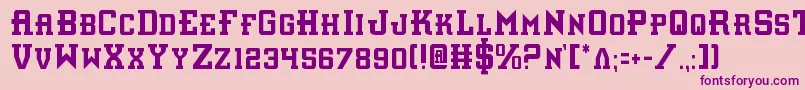 Interceptorc Font – Purple Fonts on Pink Background